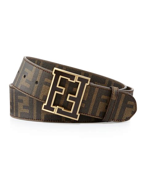 fendi brown zucca college belt|Fendi belts for men.